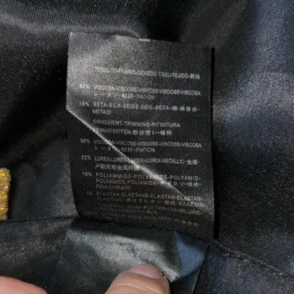 SAINT LAURENT Palm Tree Print Satin Bomber Jacket Unisex Size FR 46 - Picture 16 of 16